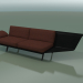 3D modeli Modül açısal çift Lounge 4408 (90 ° sol, Siyah) - önizleme