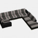 modello 3D divano ad angolo modulare Harvard - anteprima