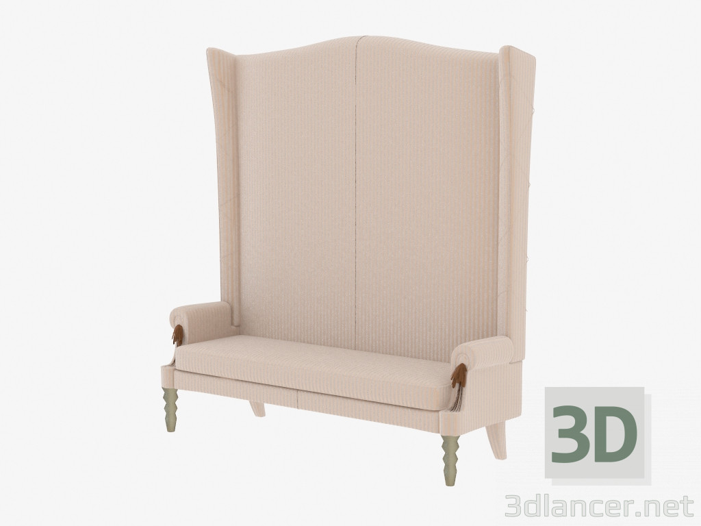 3D modeli Çift kişilik kanepe Siegfrid - önizleme
