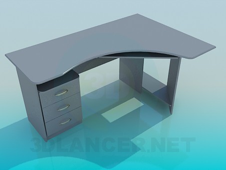 3D Modell Die Tisch für den computer - Vorschau