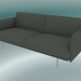 modello 3D Contorno divano doppio (Fiord 961, alluminio lucidato) - anteprima