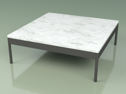 Table basse 351 (Metal Smoke, Carrara Marble)