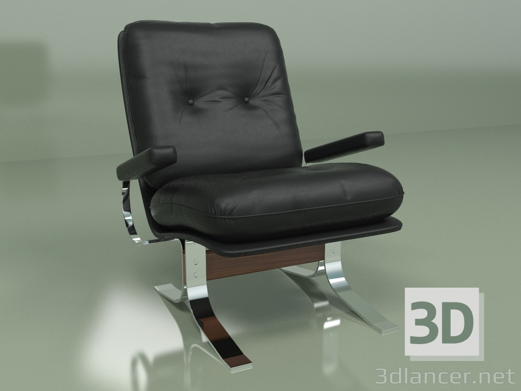 3d model Armchair Ralax (black) - preview