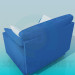 3d model Wide seat with three pillows - preview