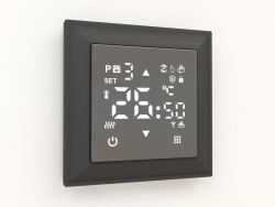 Thermostat tactile intelligent pour chauffage au sol (noir mat)