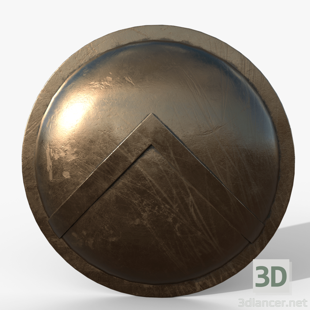 escudo espartano 3D modelo Compro - render