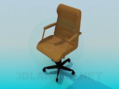 3d модель Стул-кресло на колесиках – превью