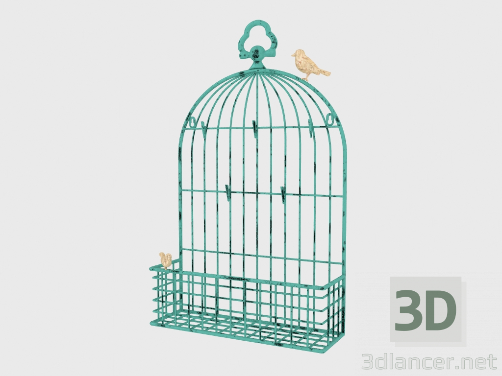 3D modeli Fotoğraf Çerçevesi METAL BIRDCAGE CARD - önizleme