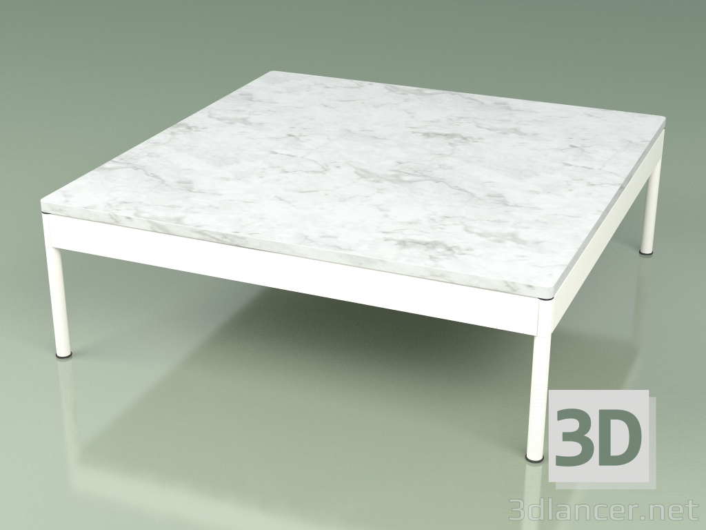 3d модель Стіл журнальний 351 (Metal Milk, Carrara Marble) – превью