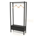 3d model Hanger in the hallway with a cabinet (800x300x1600, wood black) - preview