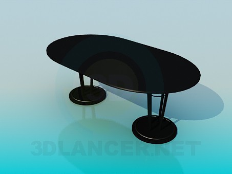 3D modeli Tablewith iki bacak - önizleme