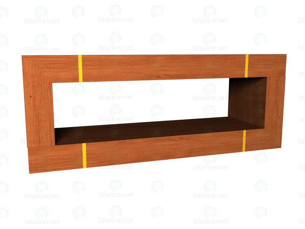 3d model Shelf rectangular - preview