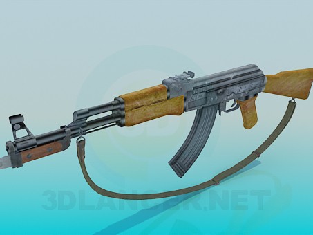 modello 3D AK 47 - anteprima