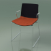 modello 3D Sedia 0454 (su uno scivolo con braccioli, con cuscino sul sedile, polipropilene PO00109) - anteprima
