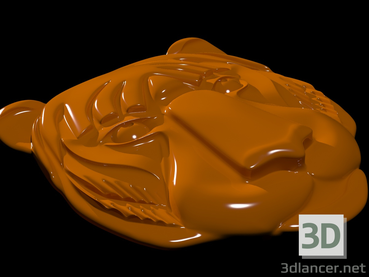 modèle 3D Masque de tigre - preview