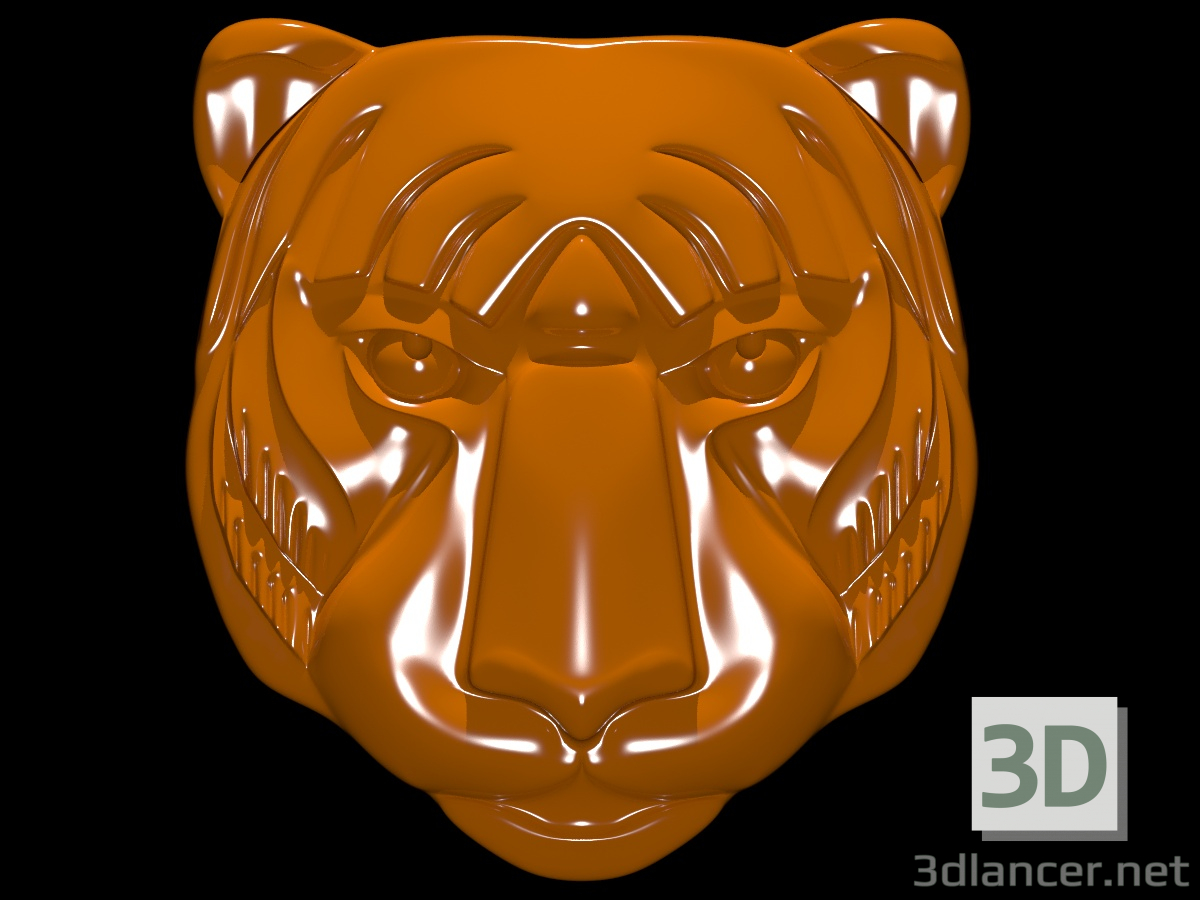 modèle 3D Masque de tigre - preview