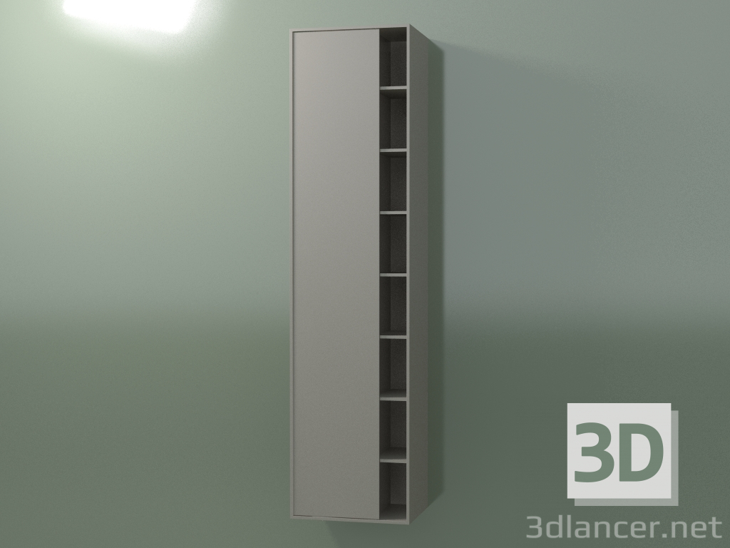 3d model Armario de pared con 1 puerta izquierda (8CUCFDS01, Clay C37, L 48, P 36, H 192 cm) - vista previa