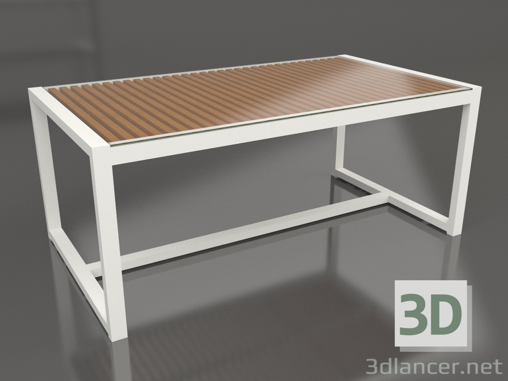 modello 3D Tavolo da pranzo con piano in vetro 179 (Grigio agata) - anteprima