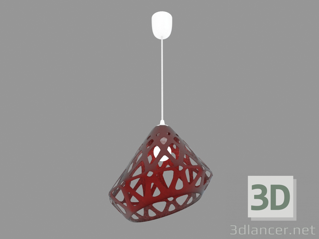 3d model Lámpara colgante (luz roja drk) - vista previa