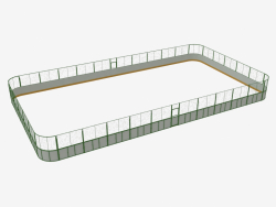 Terrain de hockey (plastique, grille autour du périmètre de 28x15) (7932)