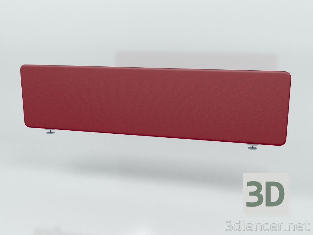 modello 3D Schermo acustico Desk Bench Twin ZUT59 (1990x500) - anteprima