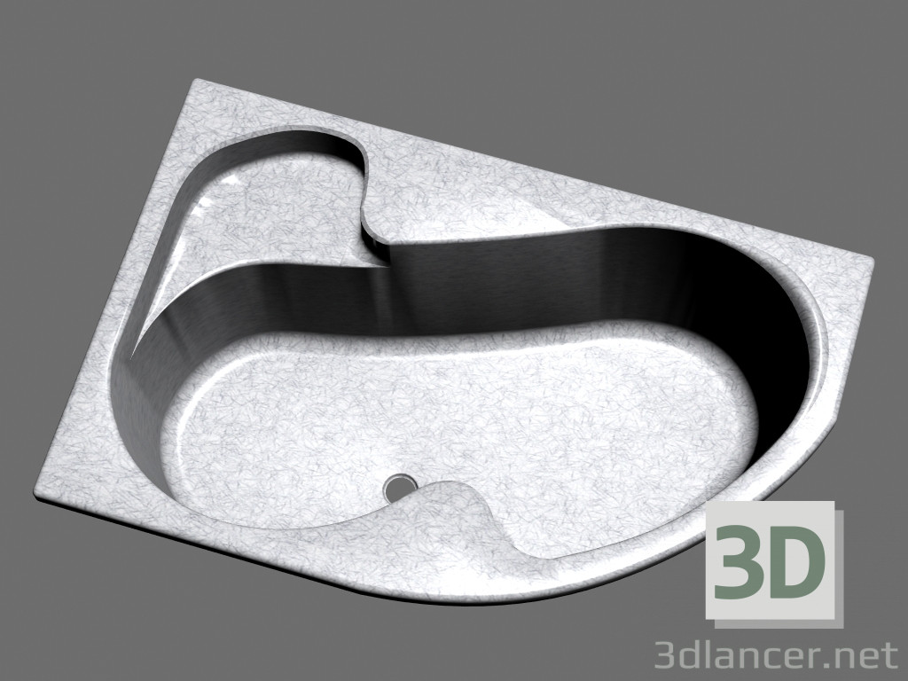 modèle 3D Baignoire asymétrique Rosa j’ai 160 L - preview