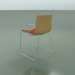 3d model Chair 0327 (on rails with armrests, with front trim, natural oak) - preview