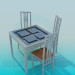 3d model Table and chairs set - preview