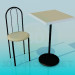 3d модель Чайный столик со стулом – превью