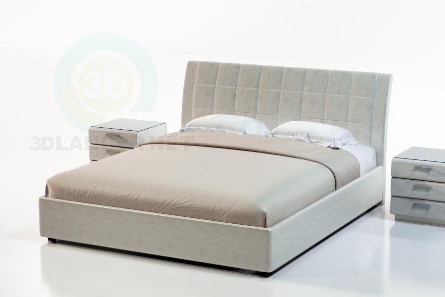 3D Modell Lugano Bett - Vorschau