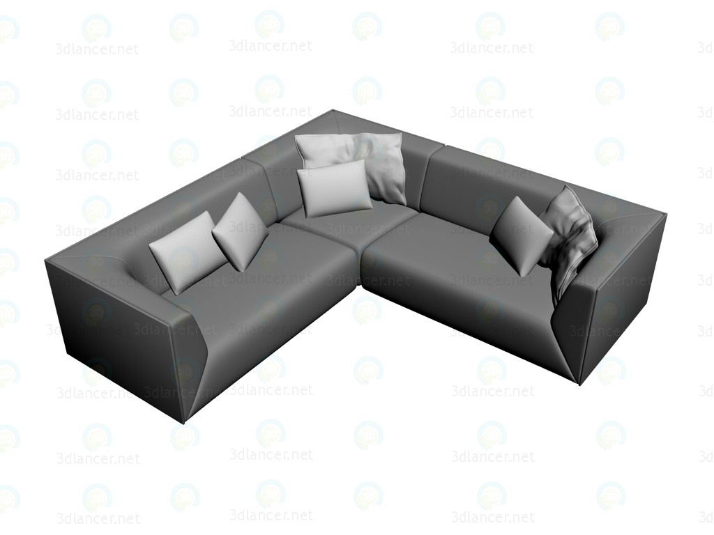 modello 3D Combinazione di divano 244 1 - anteprima