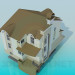 3d модель Двоповерховий будинок з підвалом – превью