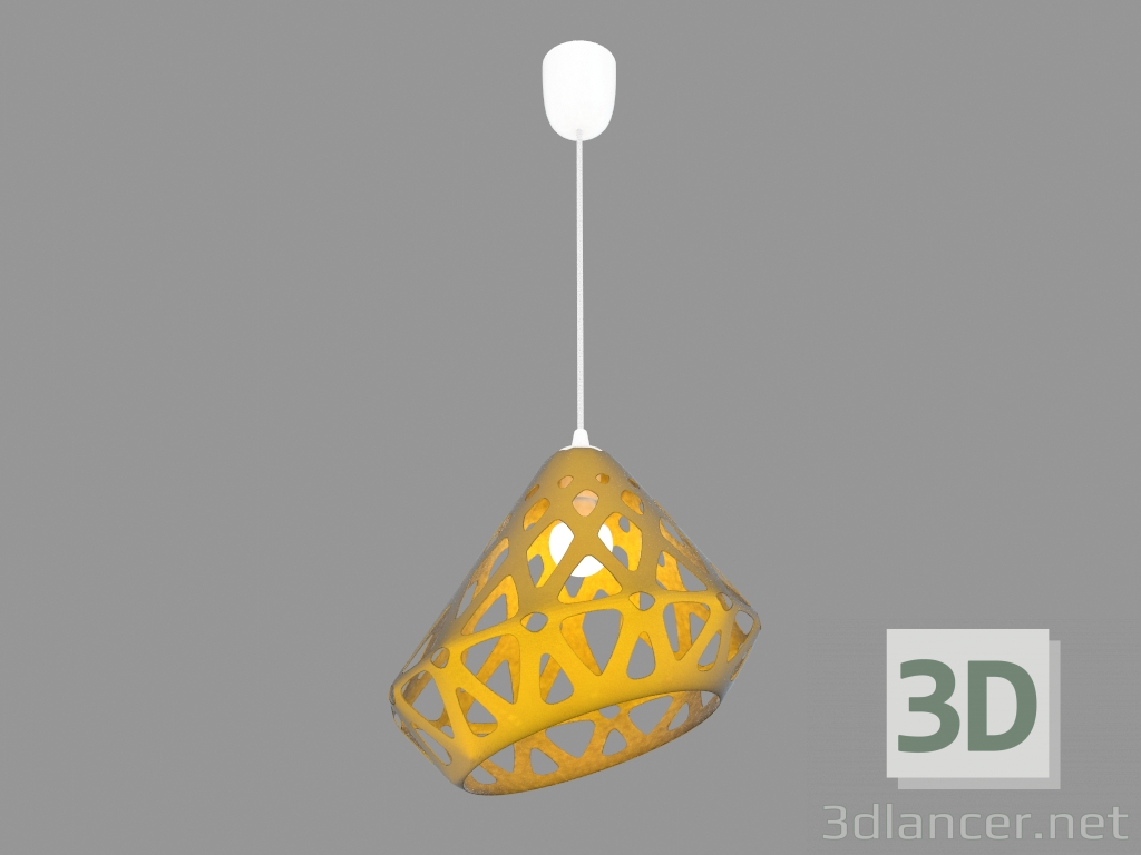 3D modeli Lamba asılı (sarı 2.1 ışık) - önizleme