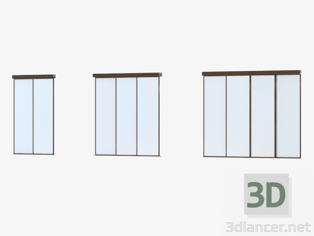 3d model Interroom partition of A5 (bronza white) - preview