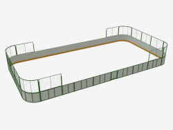 Hockey court (plastic, mesh behind the goal 20x10) (7933)
