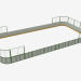3d model Hockey court (plastic, mesh behind the goal 20x10) (7933) - preview