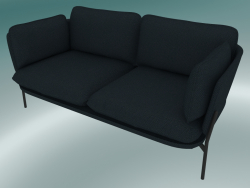 Divano divano (LN2, 84x168 H 75cm, gambe nere calde, Sunniva 2 192)