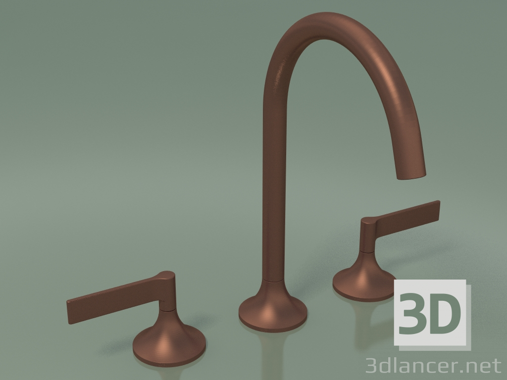 3d model Mixer with two handles and three mounting holes (20 713 819-170010) - preview
