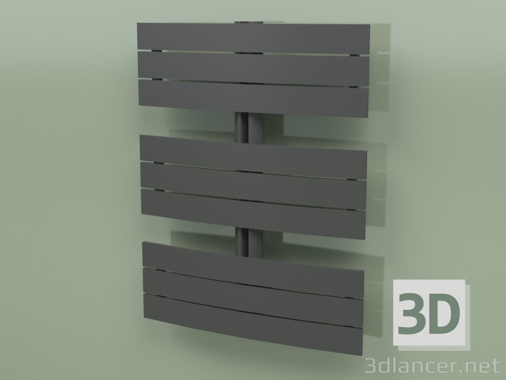 3D modeli Isıtmalı havlu askısı - Apolima (830 x 650, RAL - 9005) - önizleme