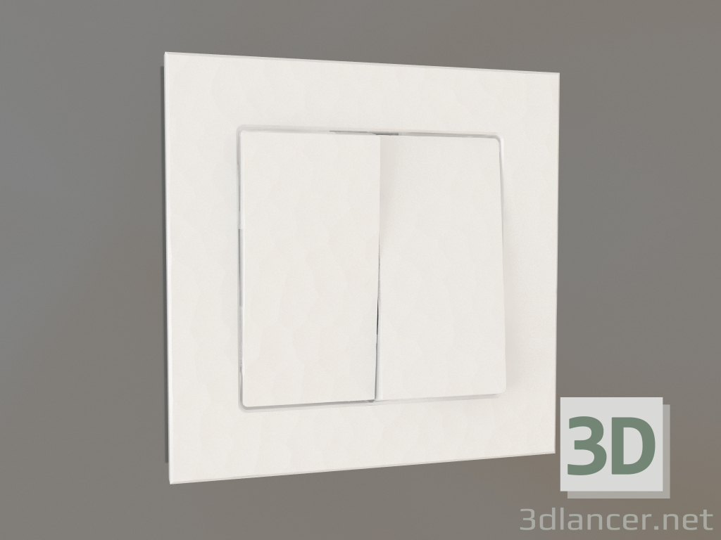 modello 3D Interruttore a due vie (martello bianco) - anteprima