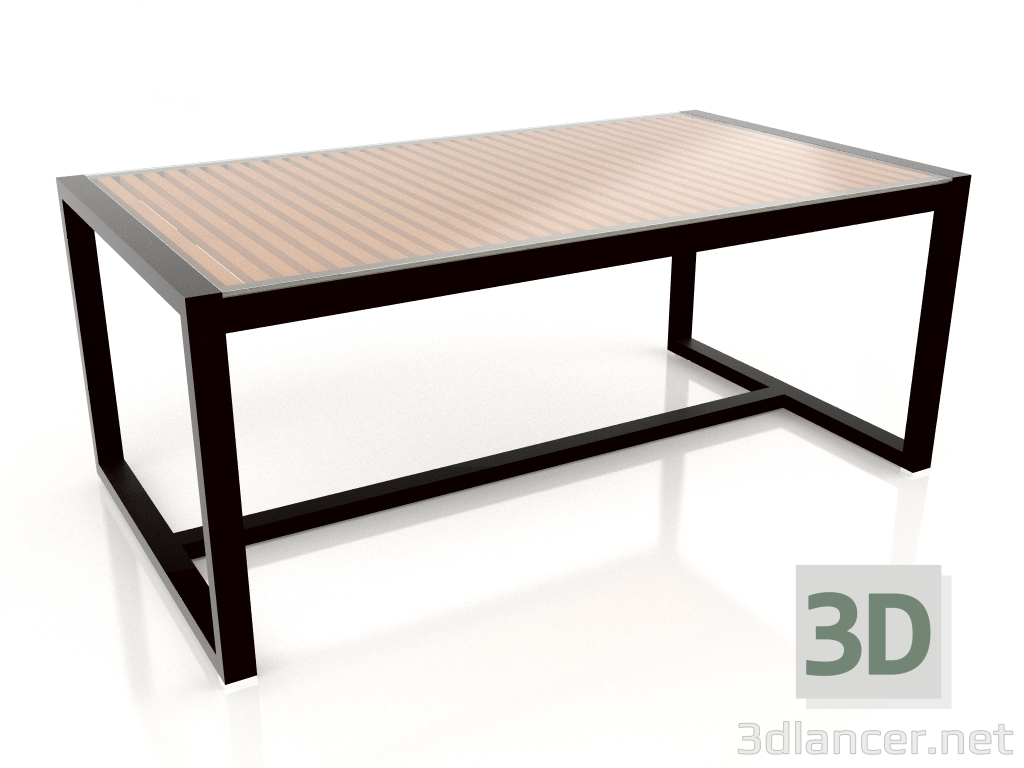 3D Modell Esstisch mit Glasplatte 179 (Schwarz) - Vorschau