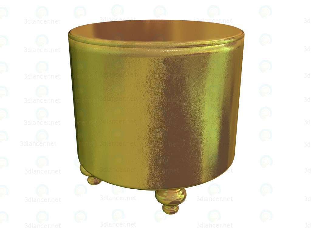 3d model Stool Shining Gold - preview