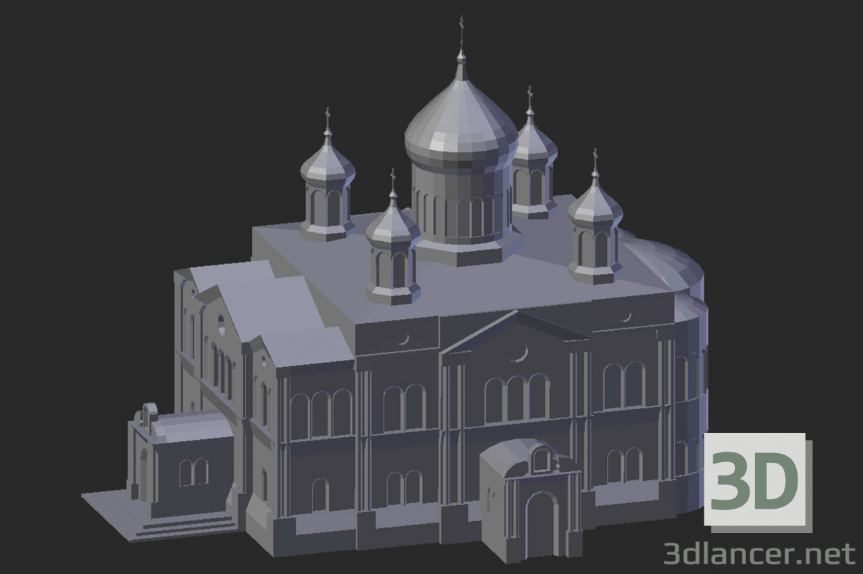 3d model Diveevo. Es Catedral de la trinidad - vista previa