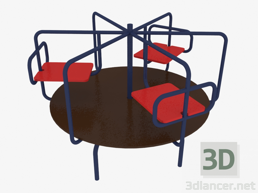 modèle 3D Carrousel d'aire de jeux pour enfants (6506) - preview