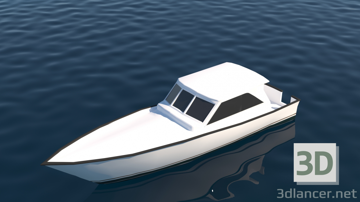 Barco 3D modelo Compro - render