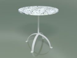Tavolo da pranzo rotondo (46, marmo bianco di Carrara)