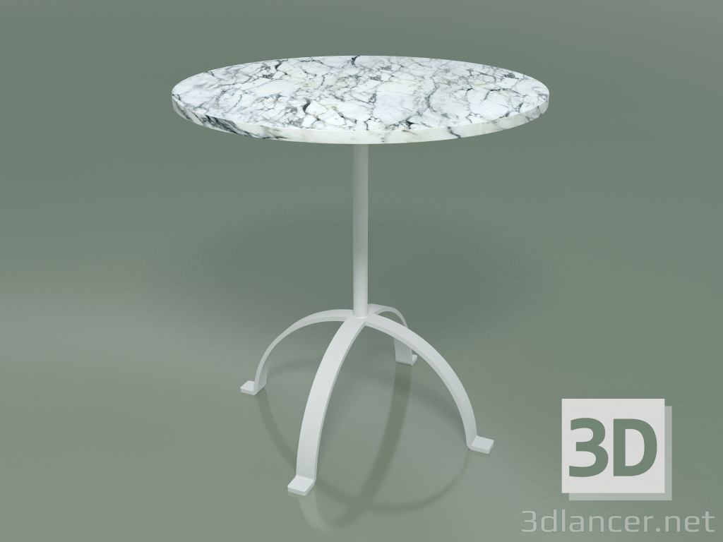 modello 3D Tavolo da pranzo rotondo (46, marmo bianco di Carrara) - anteprima