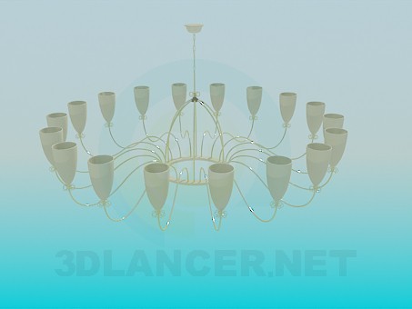 3d model Chandelier with ceilings - preview