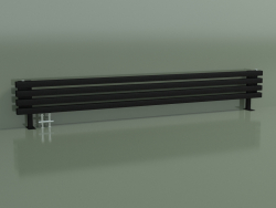 Radiador horizontal RETTA (4 seções 2000 mm 40x40, preto fosco)