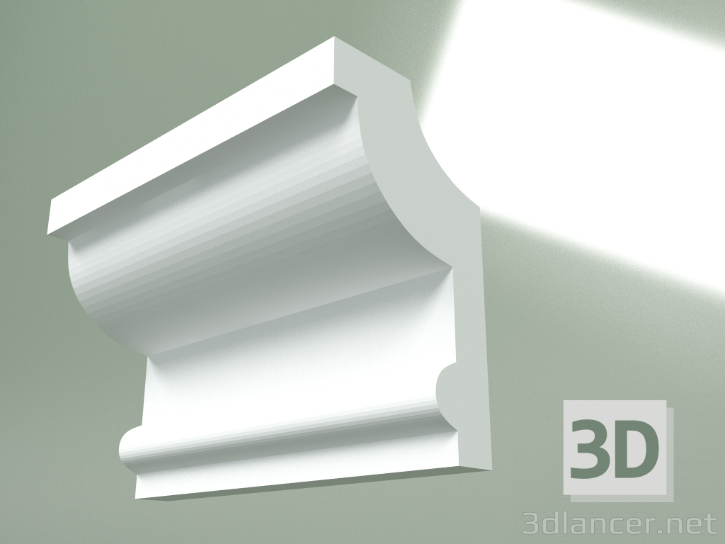 3D modeli Alçı korniş (tavan kaidesi) KT344 - önizleme